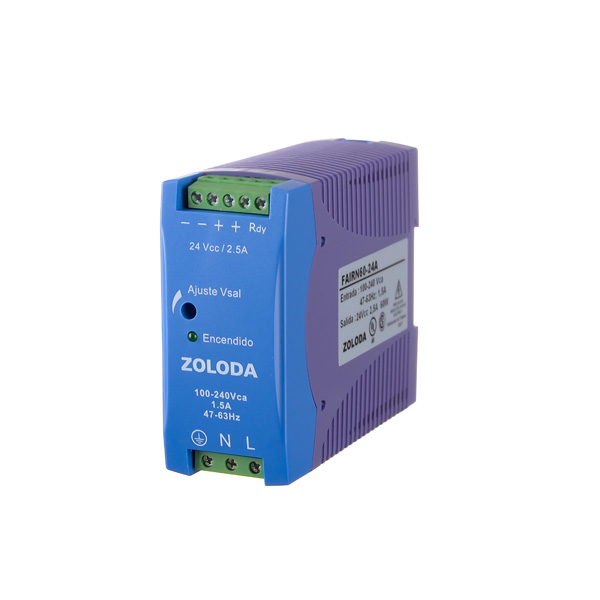 Fuente ent.110-240vca sal.24vcc 2.5A, 60w