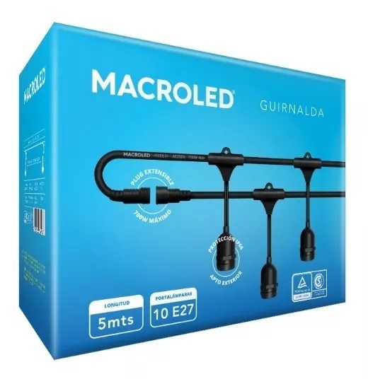 Guirnalda 5m 10 portal.700w IP66