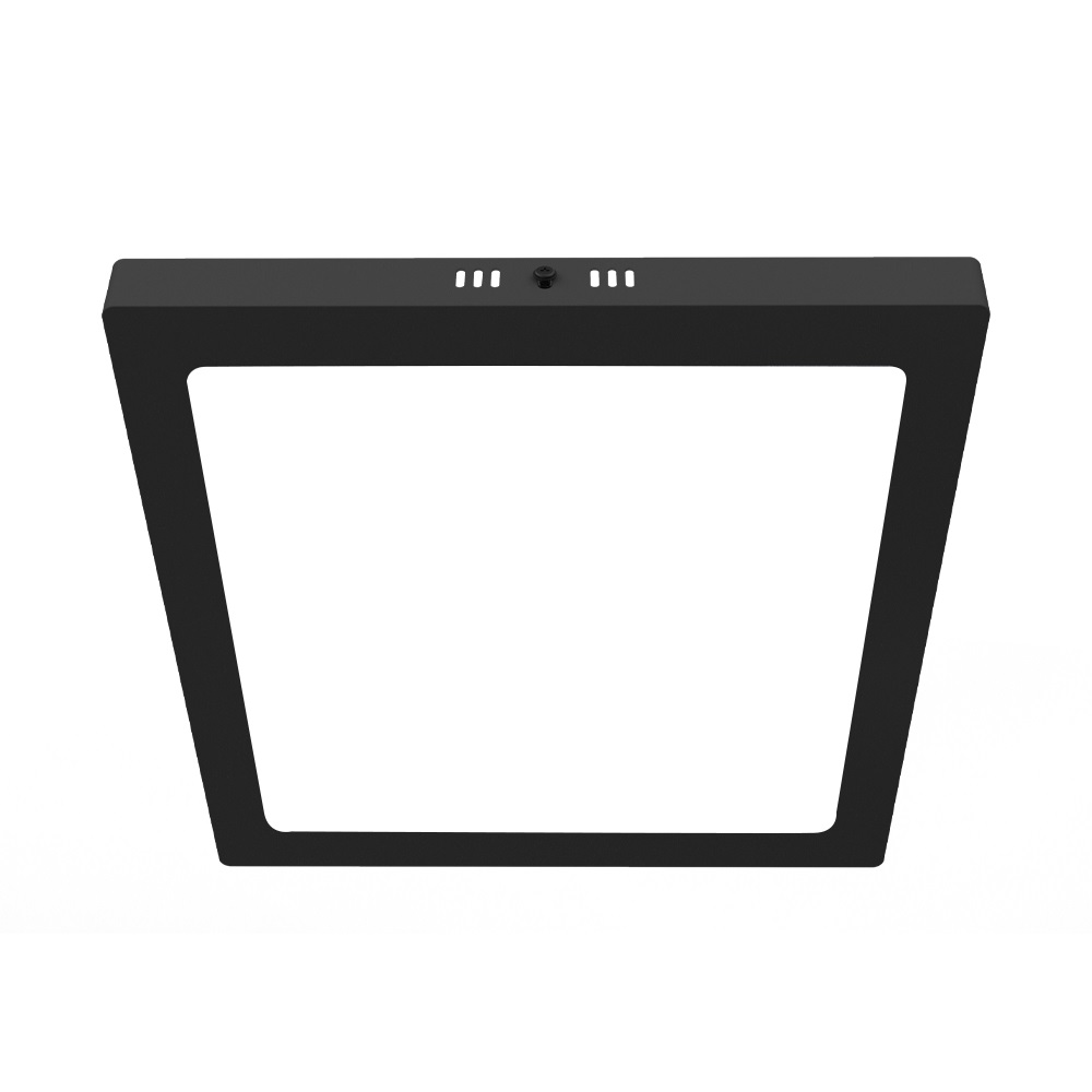 Plafon sobrep.24w cuadrado negro calido
