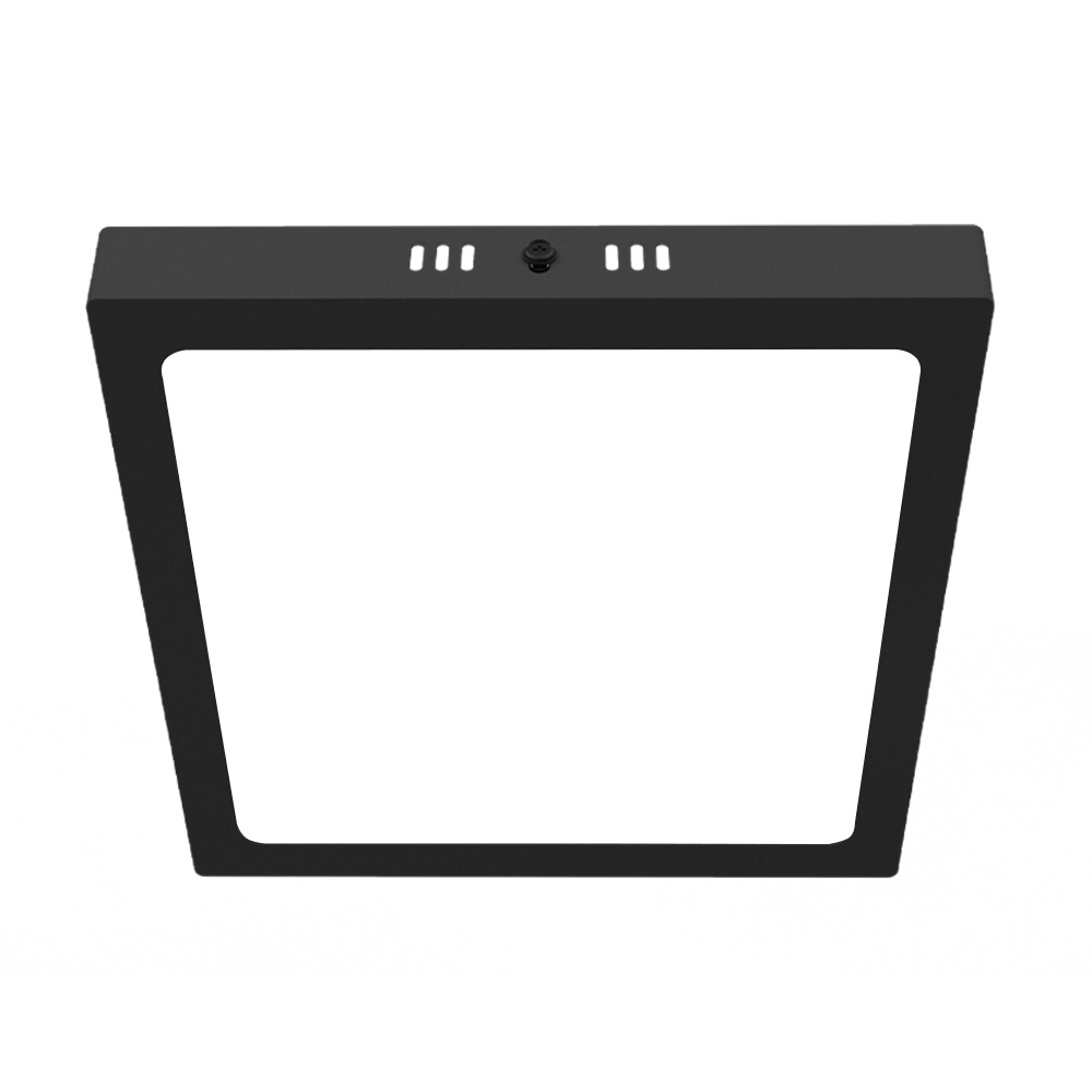 Plafon sobrep.18w circular negro frio